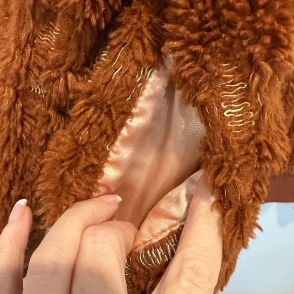 💋Anthropologie Tan Teddy Jacket 019 - Picture 5 of 6